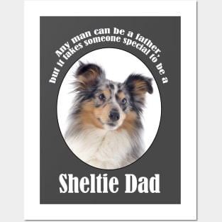 Blue Merle Sheltie Dad Posters and Art